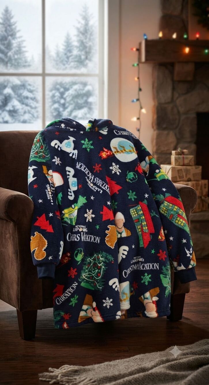 Christmas Vacation Snuggie Wearable Blanket Hoodie Oversized Fleece Novelty